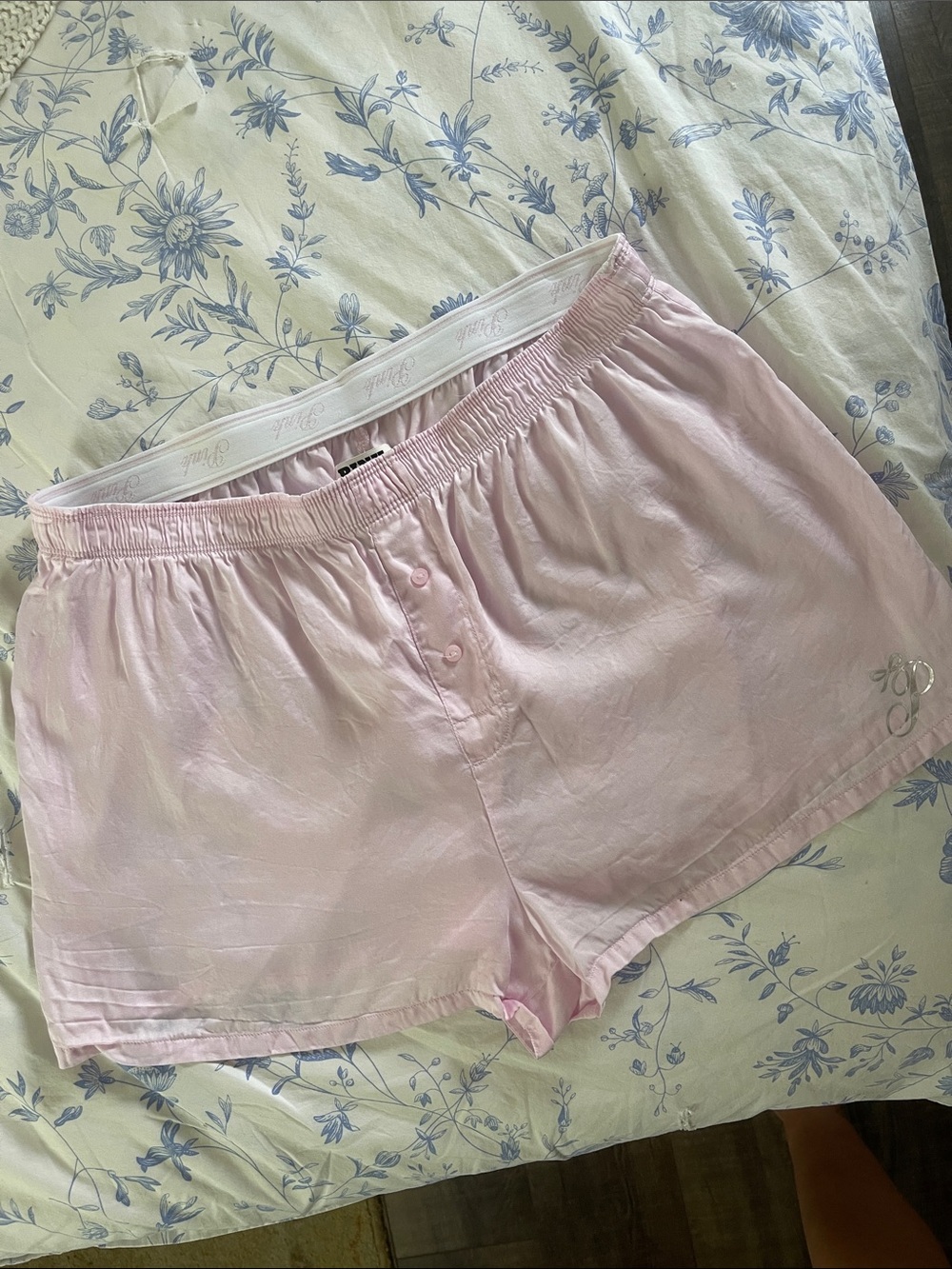 Baby pink Victoria Secret PINK boxer style shorts